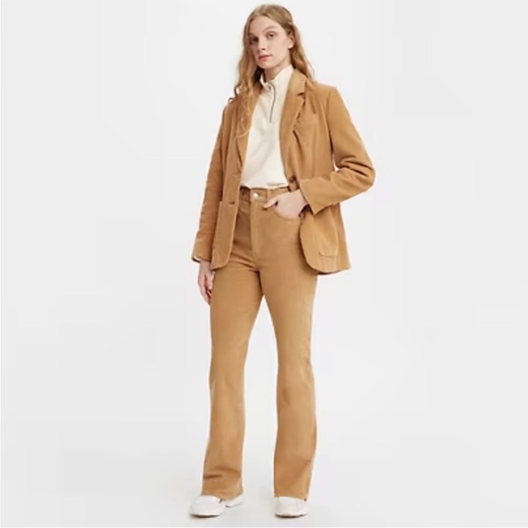 Levi’s Ribcage Bootcut Corduroy Pants Yellow Iced Coffee size 26 - Picture 2 of 11